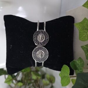 Silver Gold Filled Clamper Greek Key Bracelet